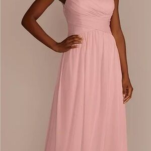 David’s Bridal ballet colored brides maid dress